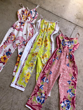 Load image into Gallery viewer, Mauve Floral Tablecloth Jumpsuit ~ Small US 4-6