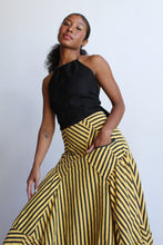 Load image into Gallery viewer, 1980s Yellow &amp; Black Striped Skirt