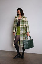 Load image into Gallery viewer, 1960s Green Plaid Wool Coat
