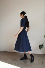 Load image into Gallery viewer, 1980s Navy Blue Linen Skirt Set