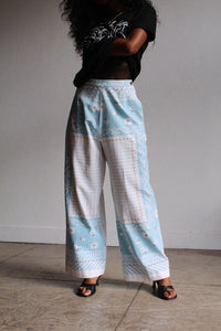 Baby Blue Bandana Print Trousers