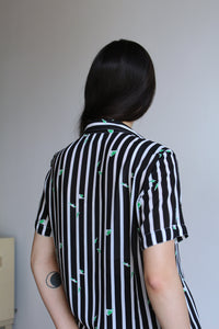 Origami Striped Button Up