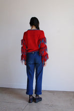 Load image into Gallery viewer, 1980s Red Chenille Fringe Sweater