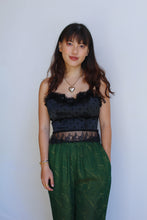 Load image into Gallery viewer, 1980s Polka Dot Lace Trim Bustier