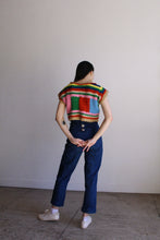 Load image into Gallery viewer, Color Block Crochet Top M