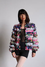 Load image into Gallery viewer, Paula Sweet Muslin Mink Art to Wear Black Floral Cotton Cardigan Sweater