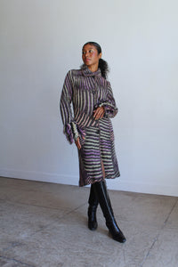 1990s Second Skin Wool Fringe Coat