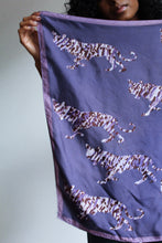 Load image into Gallery viewer, 1970s Purple Tiger Print Scarf