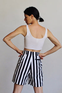 Black & White Striped Shorts