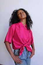 Load image into Gallery viewer, 1990s Fuchsia Pink Silk Blouse