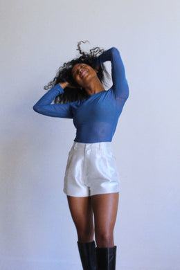 1990s Blue Mesh Long Sleeve Tee