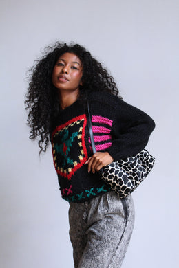 2000s Faux Fur Giraffe Handbag