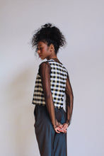 Load image into Gallery viewer, Gold Checkered Blouse