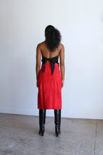 Load image into Gallery viewer, 1980s Red Suede Pencil Skirt