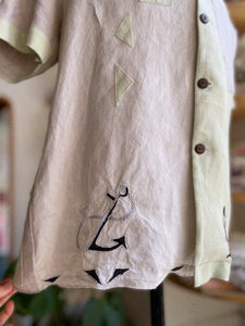 Penguin & Anchor Color Block Shirt ~ Large