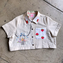 Load image into Gallery viewer, Fragaria Grid Crop Top