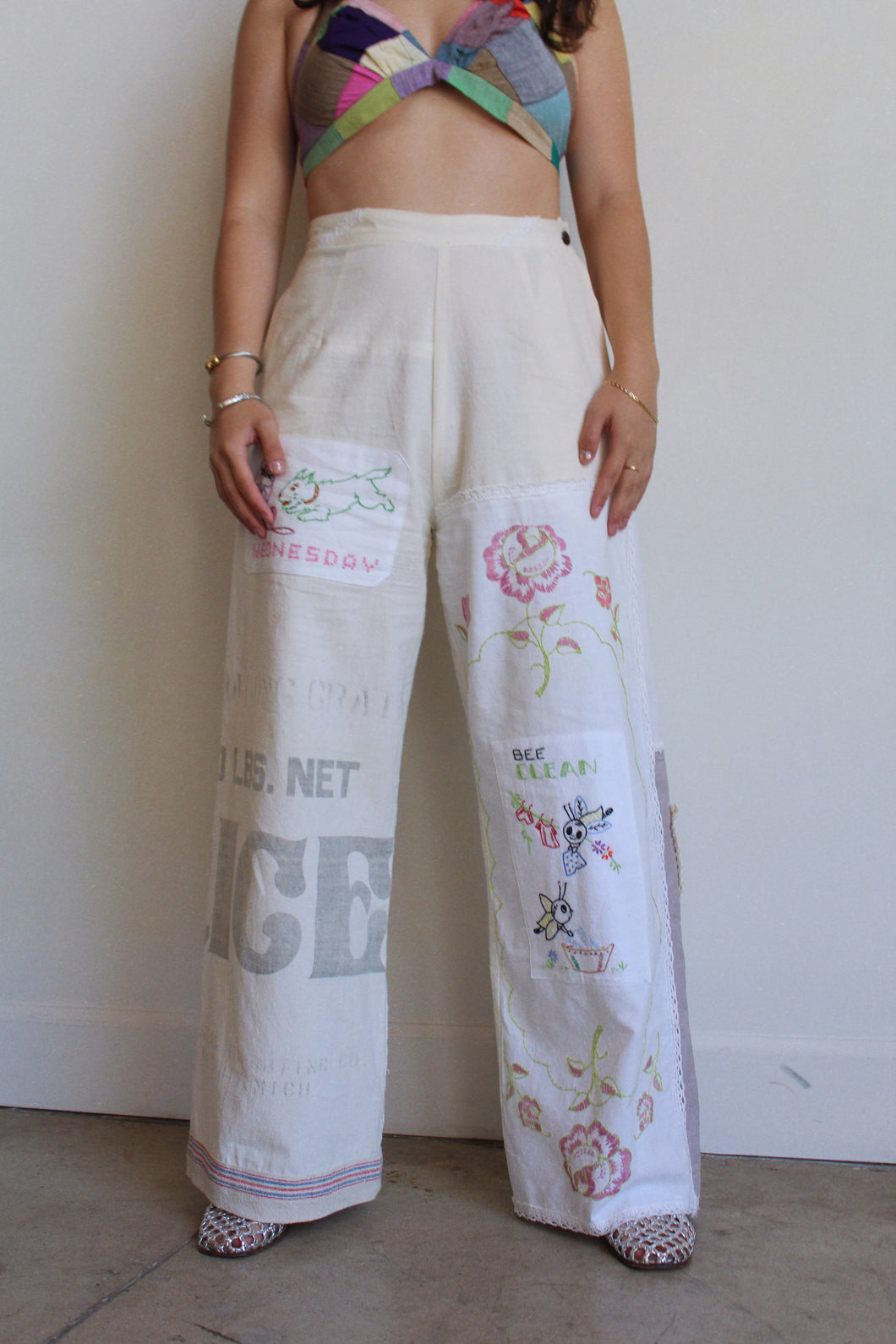 Rice Sack Patchwork Trousers