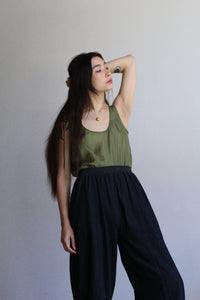 1980s Sharkskin Silk Tank