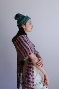 Vintage Extra Long Knit Mohair Scarf