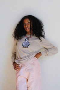 Extra Fancy Long Sleeve Taupe Tee