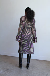 1990s Second Skin Wool Fringe Coat