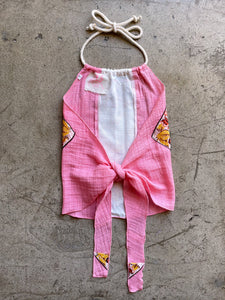 Hankie Halter Top Pink Gauze - Brown Rose | 2XL