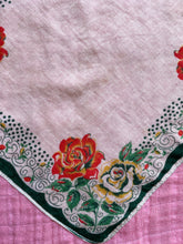 Load image into Gallery viewer, Hankie Halter Top Pink Gauze - Green Rose | Small