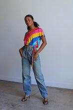 Load image into Gallery viewer, 1970s REWORKED Hang Ten Rainbow Striped Tee