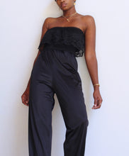 Load image into Gallery viewer, Black Lace Loungewear Jumpsuit