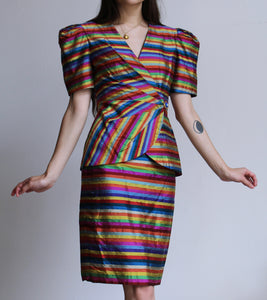 Jewel Silk Striped Suit