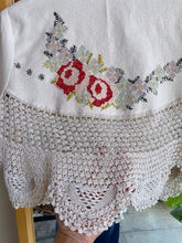 Load image into Gallery viewer, Antique Crochet Lace Crop Top | Medium
