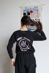 A Fool in Love Black Sacred Scrap Collage Sweater