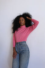 Load image into Gallery viewer, 1980s Pink Turtleneck Blouse