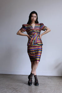Jewel Silk Striped Suit