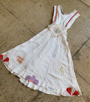 Happy Day Antique Linen Patchwork Dress