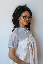 Load image into Gallery viewer, 1950s Baby Blue Lace Ivory Open Bed Jacket