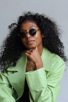 Deadstock 90s Sunglasses: Round Aviator