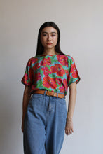 Load image into Gallery viewer, Bright Floral Silk Blouse