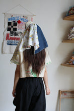 Load image into Gallery viewer, Patchwork Bonnet - Illustrated Seersucker