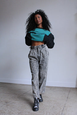 1980s Black Acid Wash Jeans