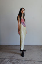 Load image into Gallery viewer, 90s Chartreuse Silk Plaid Trousers