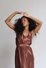Load image into Gallery viewer, 1980s Brown Metallic Skirt Set
