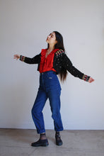 Load image into Gallery viewer, 1980s Black Beaded Bolero Jacket