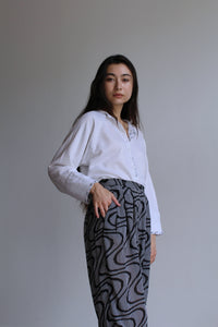 White Bandana Print Raglan Sweatshirt