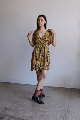 1980s Tropical Abstract Print Romper  