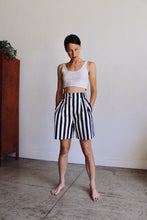 Load image into Gallery viewer, Black &amp; White Striped Shorts