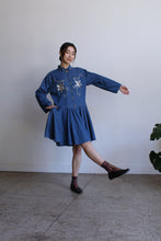 Load image into Gallery viewer, 1980s Denim Sequin Dress