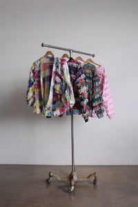 Paula Sweet Muslin Mink Art to Wear Pastel Cotton Fringe Cardigan Sweater