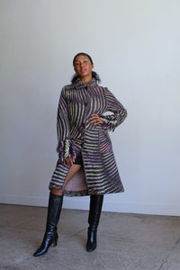 1990s Second Skin Wool Fringe Coat
