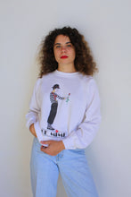Load image into Gallery viewer, Vintage Be Mime White Raglan Sweatshirt